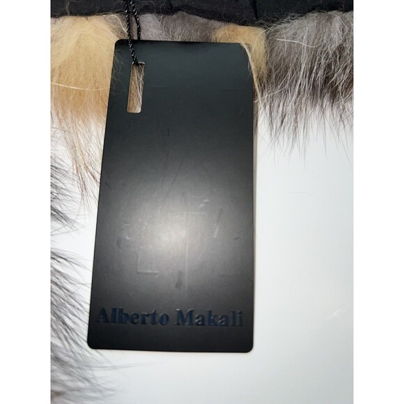 Alberto Makali blue Fox Fur Stole Wrap Scarf Shawl Multicolor Brown Hues NWT 52” - Picture 13 of 16